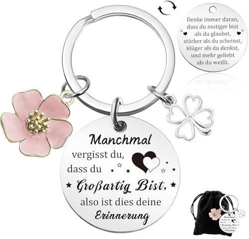 Geburtstagsgeschenk für Frauen, Beste Freundin Geschenke für Freundin, Personalisierte Schlüsselanhänger Muttertagsgeschenke für Mama Oma, Mutmacher Geschenke für Frauen Geburtstag Schwester Mädchen