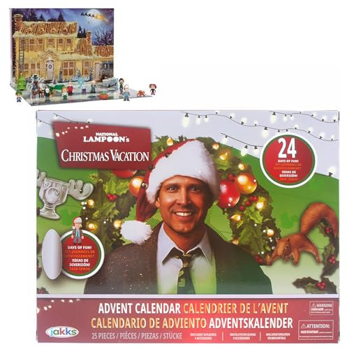 AYNKH National Lampoon's Weihnachten Adventskalender 2024 24 Tage Weihnachten Countdown Kalender mit Figuren und Charakterzubehör Enthält 24 Geschenke für Kinder Erwachsene Unisex zum Sammeln