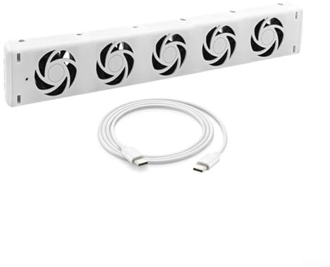 Ventola intelligente per radiatore, set di estensione per ventola del radiatore, 5 ventole di raffreddamento intelligenti per riscaldamento camino ventilazione (non utilizzato da solo)