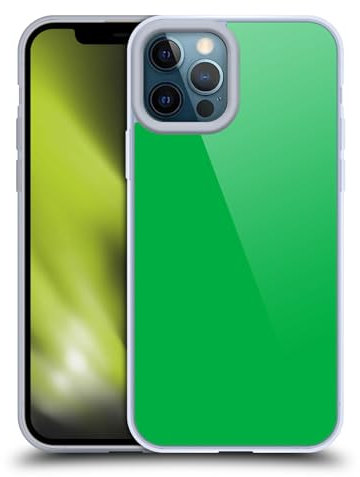 Head Case Designs Schwarz Blockfarben Softgelhülle Kompatibel Mit Apple iPhone 12 Pro Max Und Kompatibel Mit Magsafe Zubehör