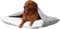 Beruhigend Hundeschlafsack, Hundebett Orthopädisch mit Dach, Flauschig Katzenkörbchen Waschbar mit Kapuze, Abnehmbar und Waschbar Katzenschlafsack Hundekorb für Kleine Mittelgroße Hunde(Stripe,100x75x