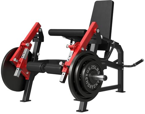 ZERELEK Leg Extension and Curl Machine, 700LB Plate Loaded Exercise Bench for Home Gym, Lying/Standing Single Extension