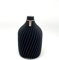 Filsi Home | 3D Druck Vase Flash | nachhaltig | hergestellt aus PLA (Bio-Kunststoff) | umweltfreundlich | wasserdicht | Tiefe Rillen | einzigartige Optik | Made in Germany (Schwarz)