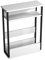 URBNLIVING Modern 3-Tier Slim Coffee Side White Table with Storage, Newspaper Magazine Shelf Rack, Skinny Compact Nightstand, Space-Saving Bedside Sofa End Desk for Small Spaces