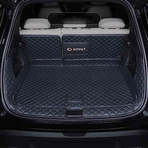 LDKH Auto Kofferraummatte für Smart #1 2022 2023, Kofferraumwanne, Kofferraum-Schutzmatte schützt Ihren Fahrzeugteppich, Schützt vor Schmutz, Wasser, Schnee UVM,Allinclusive-Black-allinclusive