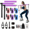Fokky Fitnessbänder Pilates Bar Set, Fitnessgeräte für Zuhause mit 6 Resistance Bands (20/30/40 Lbs), Widerstandsbänder mit Türanker, Pilates Set für Fitness, Yoga, Kraftraining, Dehnung