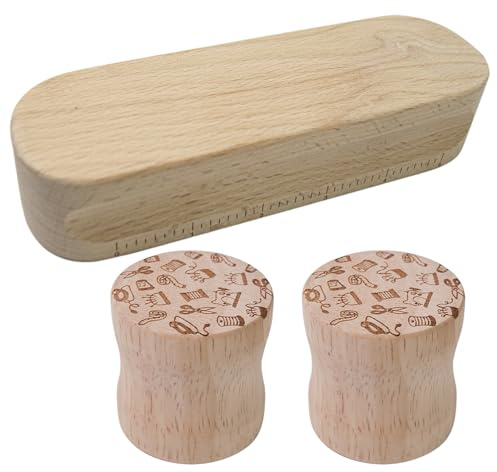 Pesi da cucito rotondi in legno – per il fissaggio del tessuto, ancoraggi su misura, dischi in tessuto antiscivolo, stabilizzatori per campioni realizzati a mano con bilanciato per tagliare