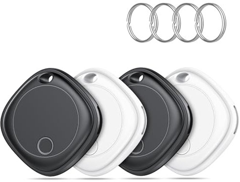 Air Tracker Tag Bluetooth Item Finder - 4 Pack,Key Finder Locator Compatible with Apple Find My (iOS Only), IP67 Waterproof, Replaceable Battery,Tracking Tag for Keys, Suitcase, Bag, Wallet