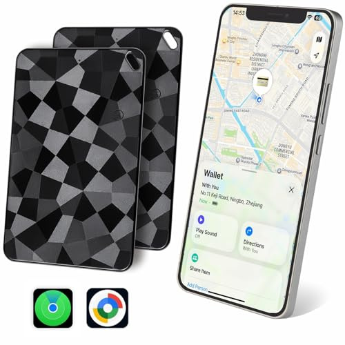 Bestray Tracker Karte Android & iOS – Slim Wallet Tracker Card kompatibel mit Apple Find My & Google Find Hub, Smart Finder Tag für Geldbörse, Portemonnaie & Passport
