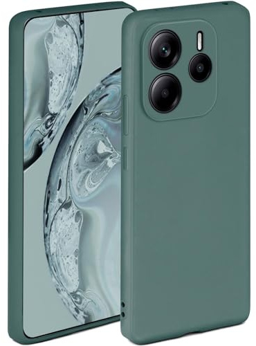 ONEFLOW Soft Case für Redmi Note 14 5G Hülle aus Silikon mit Kameraschutz, Silikonhülle mit erhöhtem Schutz fürs Display, Backcover Schutzhülle, weiche Handyhülle, Petrol