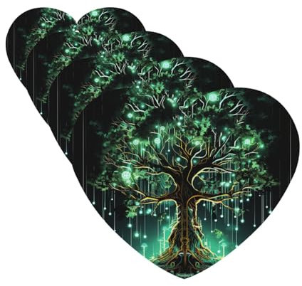 Lot de 4 désodorisants décoratifs pour voiture - Longue durée - Parfum arbre vert magique - Tablette d'aromathérapie - Pendentif de rétroviseur - Pour homme et femme