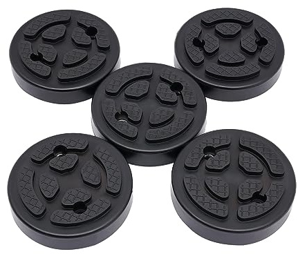 5 PCS Rubber Pad Car Lift Point, Universal Car Jack Pads 120mm Anti-Slip Cars Lift Cradle Pads, Round Floor Pad Lift Suitable for Auto Lift Cars Truck Hoist Heavy Duty