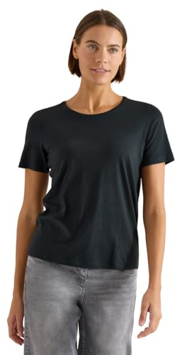 Damen Basic T-Shirt mit Rundhals in Unifarbe