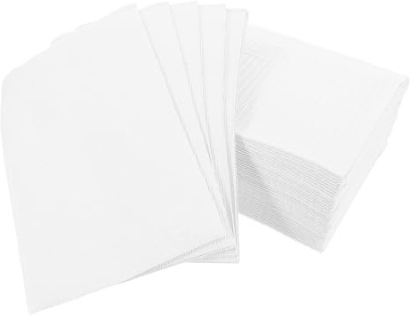 Veemoon 125pcs Disposable Tattoo Table Clean Pad Made of Wood Pulp, White Massage Table Cover that Protects Surfaces from Spills and Stains, for Personal Use and Nail Cleaning, Does Not