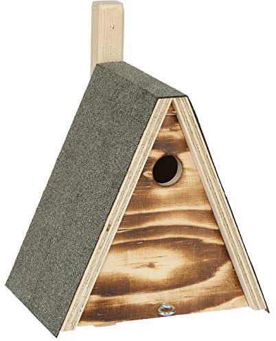Dehner Natura Premium Wildvogel Nistkasten Domingo,Vogelhaus / Vogelnistkasten für Wildvögel, robust, ca. 20 x 20 x 17 cm, 27 mm Flugloch, Fichtenholz, braun