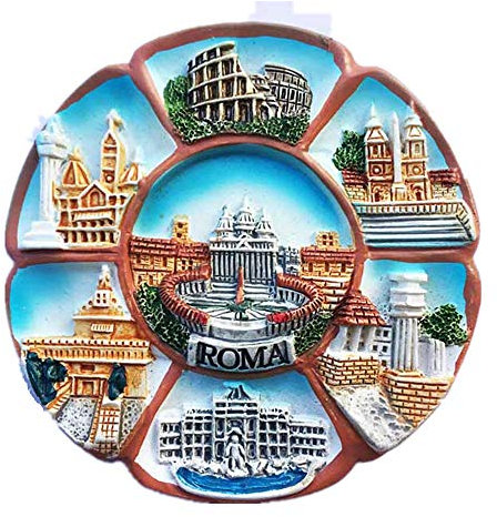 Kühlschrankmagnet, 3D-Piazza San Pietro & Rom, 7 Landschaften Italiens, Souvenir, Heim- & Küchendekoration, Handwerk, Römisches Italien Kühlschrankmagnet