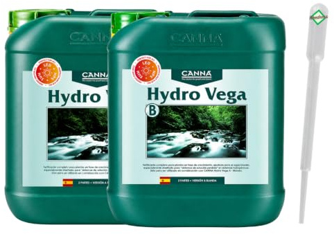 Weedness Canna Hydro Vega A&B 5 Liter - Wachstumsphase Hydrokultur Dünger Hydrokulturdünger Bewässerung Flüssigdünger Organisch Grow Bio Naturdünger