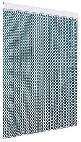 TENDAGGIMANIA Tenda Antimosche per Porta Esterna - Modello Catena in Alluminio Anticorrosione Colore BLU ELETTRICO - MISURA L.120 x H.220 CM - Moschiera per Porta Esterna/Interna PERSONALIZZABILE