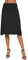 EXCHIC Damen Sommer Hohe Taille A-Linie Knielang Rock Elegant Elastisch Midi Yoga Röcke (XL, Schwarz)