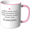 JUNIWORDS Tasse, Kaffee redet nicht, jammert nicht, macht seinen Job, Ich mag Kaffee, Wähle Farbe, Rosa