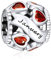 NINGAN enero piedra del zodíaco Abalorios Charms Colgantes de encanto de Cuentas Plata de Ley 925 con Compatible con Pulsera Pandora & Europeo