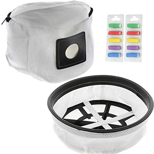 Qualtex Reusable Zip Bag & Round Cloth Filter 10 Fresheners for Numatic Henry Hetty Hoover Vacuum Cleaner