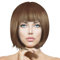Plitsch Platsch Perücke Bob Pagenkopf Cabaret Wig Kurzhaar Charleston Perücken Fasching Karneval Halloween Motto Party - 24 Farben Varianten für Erwachsene, One Size (dunkel braun)