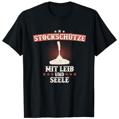 Stockschießen Eisstockschießen Stockschütze Spruch T-Shirt