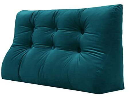VERCART 55cm Hoches Dickes Rückenkissen Rückenlehne Lesekissen mit Zweireihig Kopfteil Gepolstert Keilkissen Bücherkissen Kopfkissen Wandkissen Lendenkissen fü Bett Tagesbett Samt Tükis 100cm