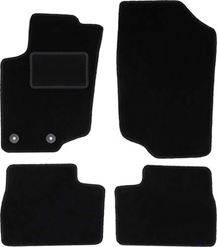 Wielganizator Automatte – Passend für Peugeot 207 SW, Kombi, Fließheck 2006-2012 – Velours – Autozubehör - Auto Fußmatten – Fußmatte Auto – 4-teilig - schwarz