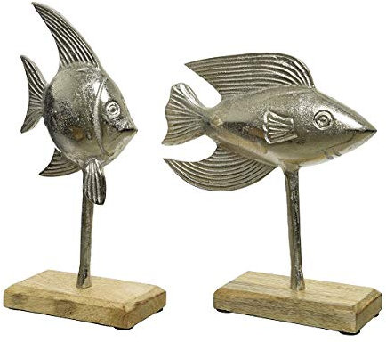 Aufsteller Tischaufsteller Dekoration Fisch Maritim Aluminium silber Höhe 31 cm - Stückpreis