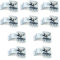 QWORK® Clips de fregadero de montaje inferior, soportes de fregadero epoxi para baño, cocina, paquete de 10
