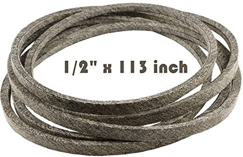 Courroie d'entraînement de plateau de tondeuse à gazon pour MTD/Cub Cadet 754-04137, 754-04137A, 954-04047, 954-04137, 954-04137A, 954-04137B, Toro 119-8819 1/2 x 113 Fabriqué avec du Kevlar