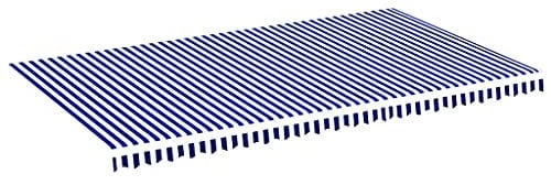 vidaXL Tessuto di Ricambio per Tenda da Sole Blu e Bianco 6x3,5 m