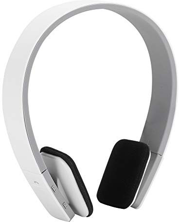Goshyda Cuffie, Cuffie Vivavoce Ergonomiche Senza Fili Bluetooth Stereo con Bassi Potenti e Microfono, per Sport all'Aria Aperta Running Fitness(Bianca)