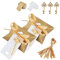 Ruspela Bomboniere Matrimonio, 50 pz Bomboniere Chiave Apribottiglie Caramelle Etichette Regalo per Festa Matrimonio Banchetti Decor Oro Carta Vuoto Bomboniere da Matrimonio Chiave con Apribottiglie