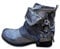 Stivaletti da donna da motociclista – stivali con borchie tacco a blocco – comodi autunno inverno scarpe da donna fibbie – ST783, St88 grigio, 37 EU