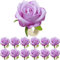 HuaLiSiJi Serviettenringe Hochzeit Rose 12 Stück, Serviettenringe Blume Esstisch Dekoration für Christmas, Wedding, Banquet, Hotel, Restaurant (Lila)
