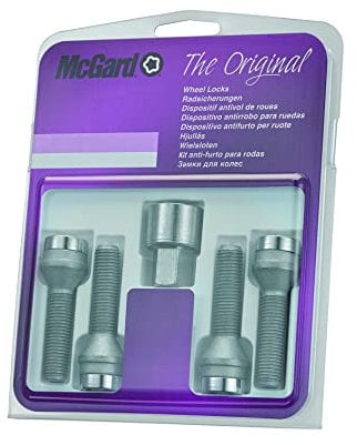 McGard 27.288SU - Satz Radsicherungsschrauben Kegelbund 60° M14x1,5 SW19 Gesamtlänge 55,4mm Schaftlänge 34,0mm Chrom