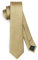 HISDERN Herren Krawatte Champagner Schmale Einfarbig Seide Krawatten für Herren Klassische Formelle Elegante Schlipse Hochzeit Party Business Krawatte 6cm