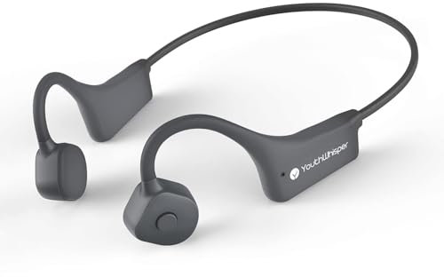 YouthWhisper Bluetooth Open Ear Bone Conduction Headphones IP67 Waterproof and Wireless for Running, Hiking and Cycling
