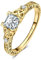JewelryPalace Keltischer Vintage Zirkonia Verlobungsring Promise Ring Silber 925 Damen, Silberringe Trauring Damenring Hochzeitsringe Antragsring Entouragering Ringe Frauen, Damen Schmuck Vergoldet 62