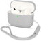 AOTUAO Kompatibel mit AirPods Pro 2 Hülle Case, Silikon Stoßfeste Schutzhülle für AirPods Pro 2. Generation 2022 Case Cover mit Silikon Lanyard, Front-LED Sichtbar, Grau
