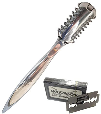 SANDBROS PRO Hair Cutting Trimmer Razor, Hairdressing Styling Shaper Thinning Combs Texturizer THR