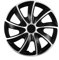 Radkappe Radzierblende Varianten 13 14 15 16 17 Zoll Quad Bicolor Schwarz Silber 1 Stück (17 Zoll)