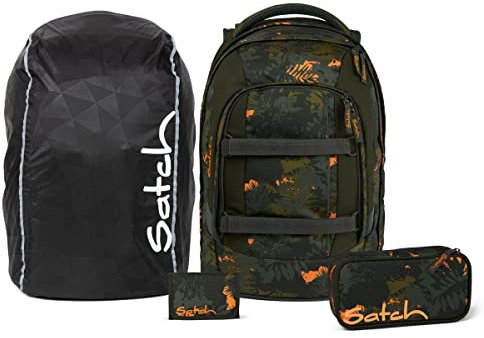 satch Pack Streetwalk Edition Schulrucksack Set 4tlg. (Jurassic Jungle), M