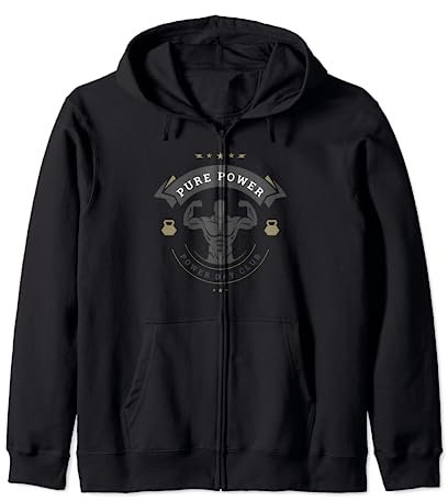 Pump Cover Hoodie Gym Gains and Muscle Clout Zip Hoodie