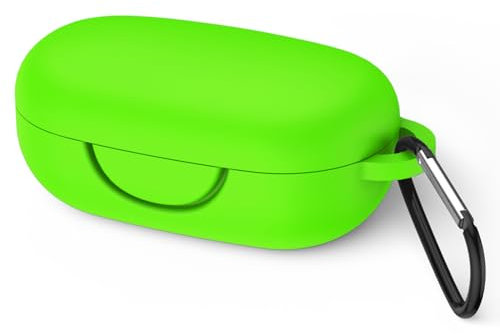MOWYEOK Silikon Hülle kompatibel mit Anker Soundcore Sport X10, Tragbare Kratz und stoßfeste Silikonhülle, Front LED sichtbar, für Anker Soundcore Sport X10 Gehäusezubehör, mit Karabiner - Grün