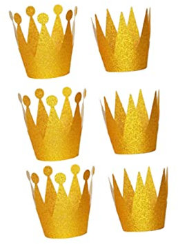 minkissy 6stücke Kronenhut Rosa Geburtstagskrone Partyhüte Für Erwachsene Und Junge Mädchen Mit Goldseil Für Feiern Und Partys Geburtstagskronenkappe