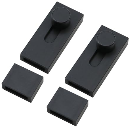 FarBoat 2pcs Punch-Free Door Barrel Bolt Self-Adhesive French Door Lock Sliding Door Latch Home Security Additional Lock (3.23-Inch Matte Black), JS2309103262